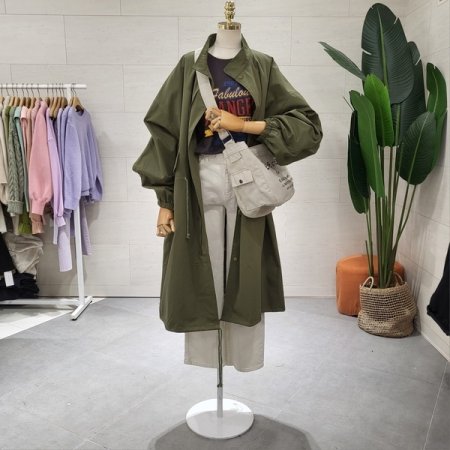 박시핏 어바웃 롱야상점퍼