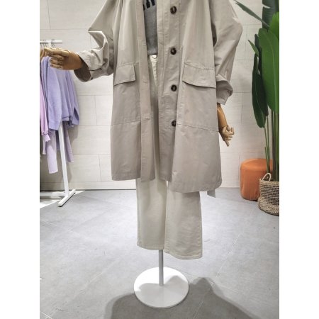 디아 후드 바바리코트