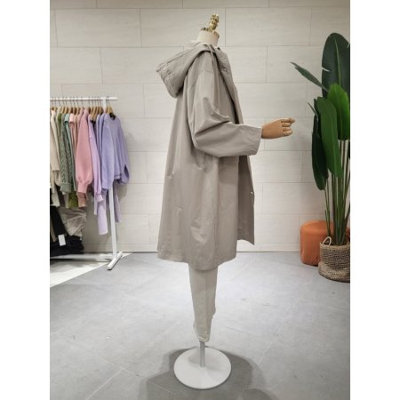 디아 후드 바바리코트