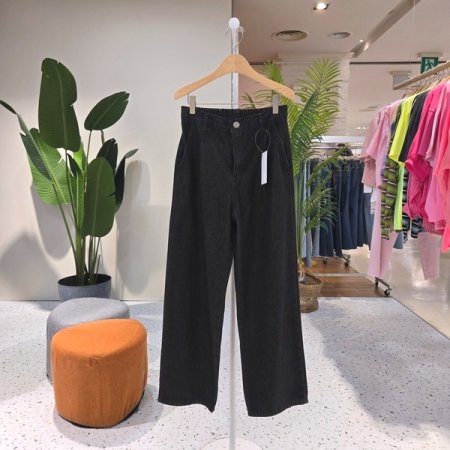 핀턱와이드 스프링 데님팬츠