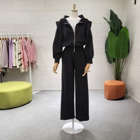 러블리 크롭집업 팬츠세트