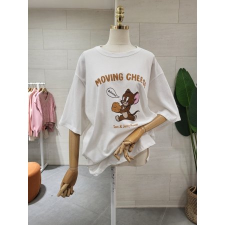 루즈핏 제리치즈 티셔츠