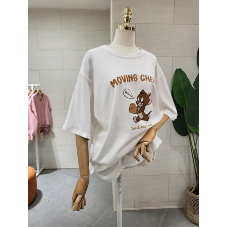 루즈핏 제리치즈 티셔츠