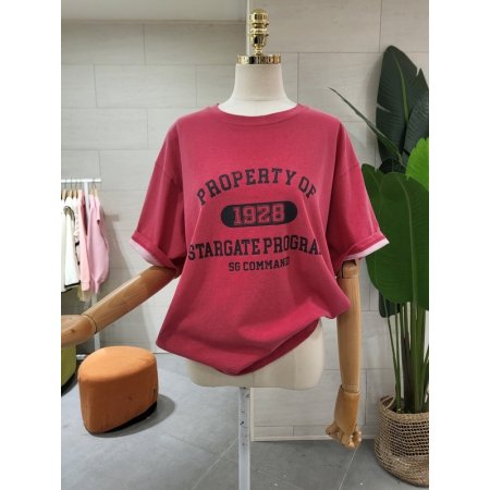 피그먼트 레터링 반팔티셔츠