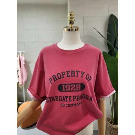 피그먼트 레터링 반팔티셔츠