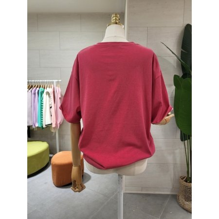 피그먼트 레터링 반팔티셔츠