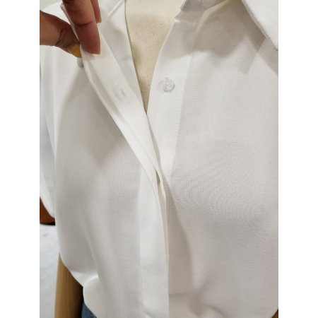 찰랑 히든버튼 반팔 블라우스