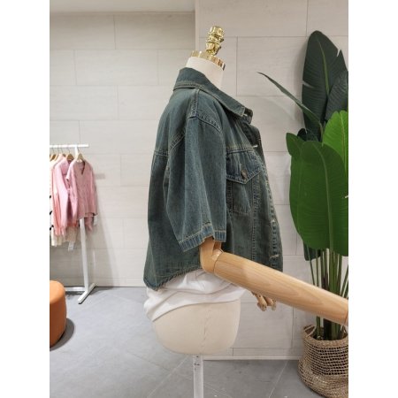 찡포인트 데님 청남방