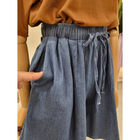 허리끈 치마 반바지