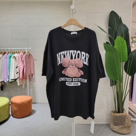 루즈핏 반전곰돌이 반팔티셔츠