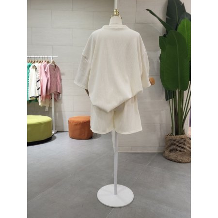 루즈핏 플리츠 반바지 세트