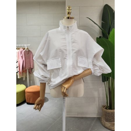 썸머 크롭 바람막이점퍼