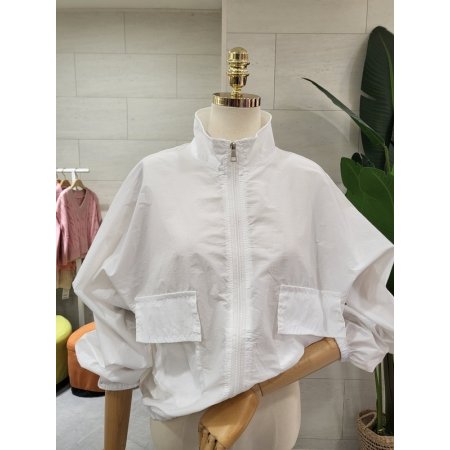 썸머 크롭 바람막이점퍼