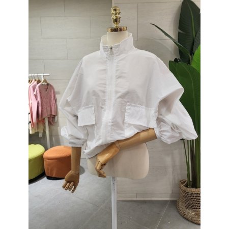 썸머 크롭 바람막이점퍼