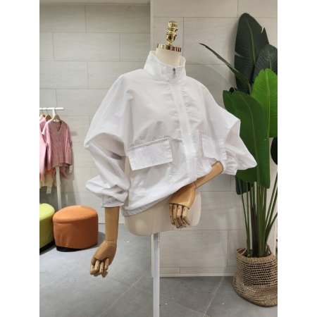 썸머 크롭 바람막이점퍼