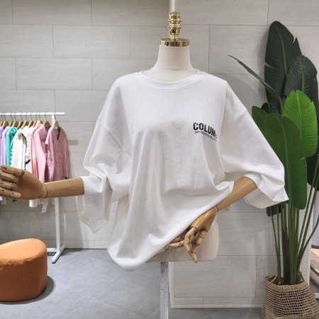 루즈핏 콜롬비 라운드티셔츠