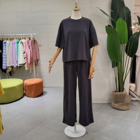 쿨링 스판 와이드 팬츠세트