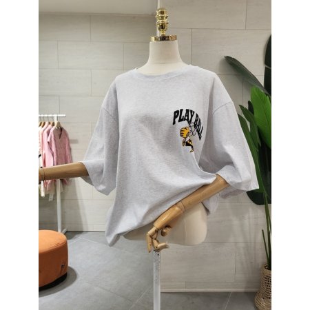 루즈핏 홈런찰리 반팔 티셔츠