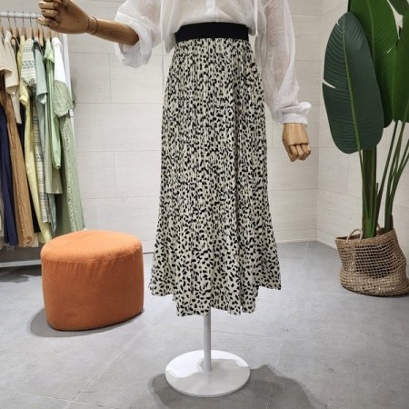 네오주름 밴드 롱스커트