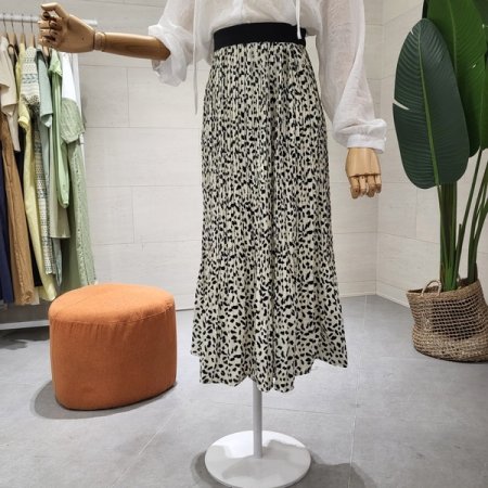 네오주름 밴드 롱스커트