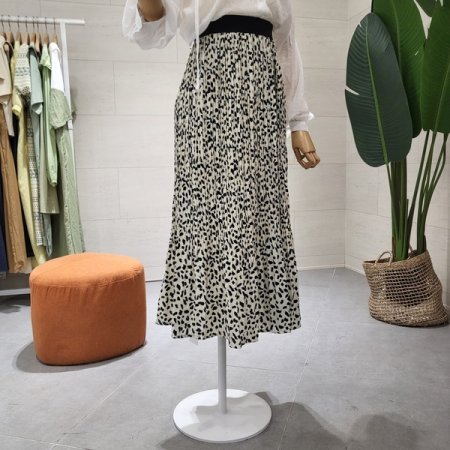 네오주름 밴드 롱스커트