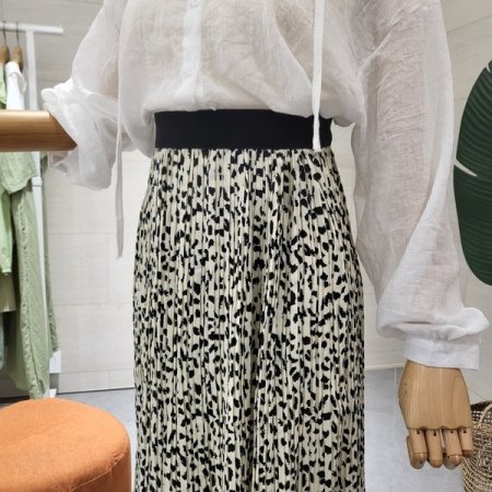 네오주름 밴드 롱스커트