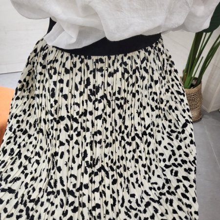 네오주름 밴드 롱스커트