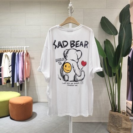 루즈핏 하트베어 반팔티셔츠