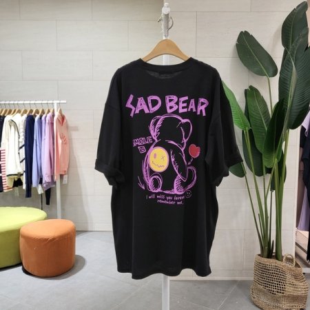 루즈핏 하트베어 반팔티셔츠