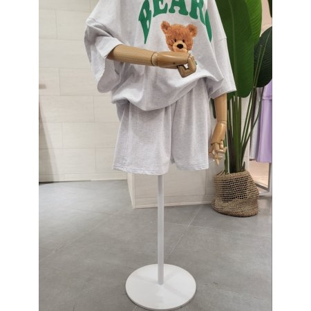 루즈핏 베어클럽 반바지 세트