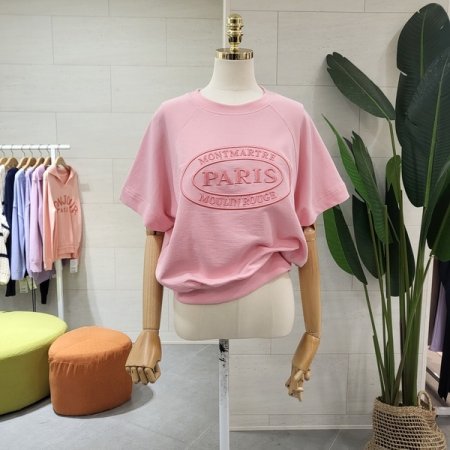 탄탄 파리 자수 컬러 맨투맨