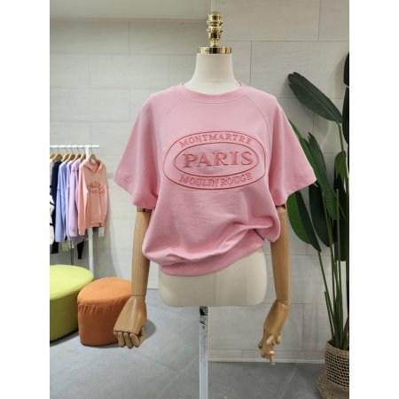 탄탄 파리자수 컬러맨투맨