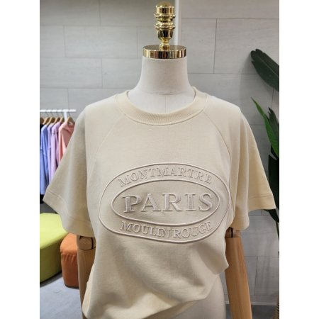 탄탄 파리자수 컬러맨투맨