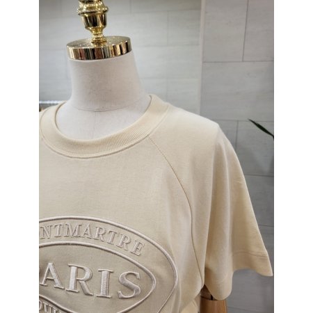 탄탄 파리자수 컬러맨투맨