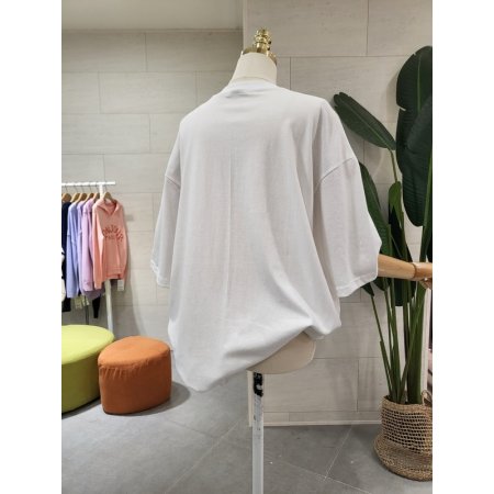 루즈핏 데님 카우스 반팔티셔츠