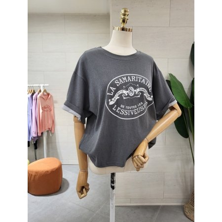 라 피그먼트 반팔티셔츠