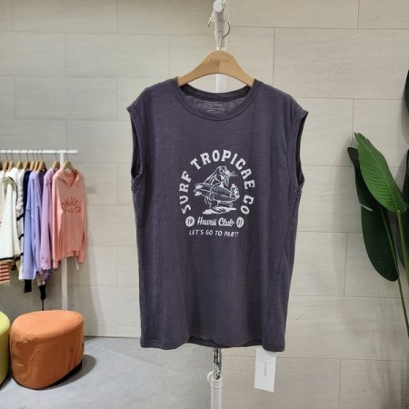 화와이 토끼 민소매티셔츠