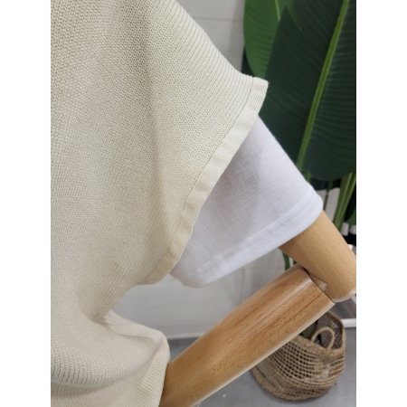 라벨 V니트 반바지세트