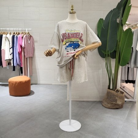 로스 빈티지 프린팅 반바지세트