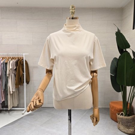 스판 반폴라 티셔츠