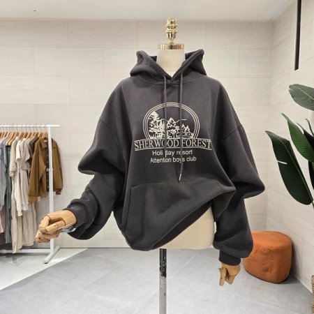 탄탄 우드 후드 맨투맨