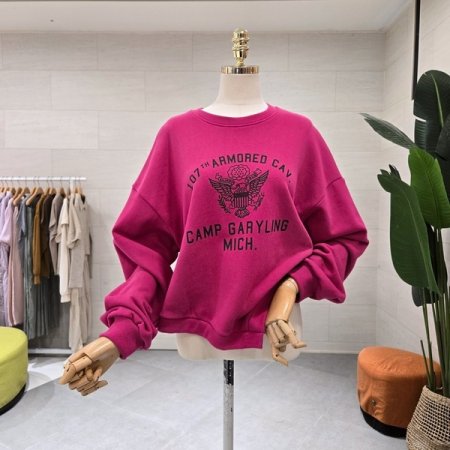 밑단 사선 독수리 맨투맨