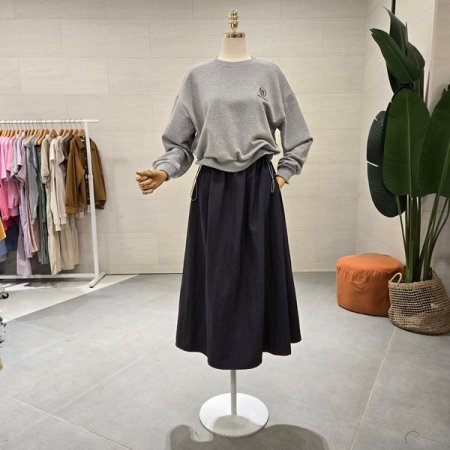 바스락스커트맨투맨 스트링 원피스