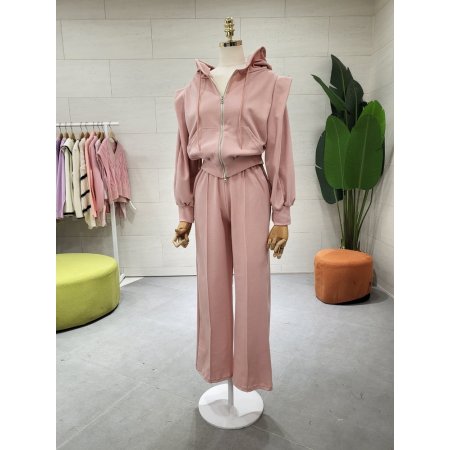 러블리 크롭집업 팬츠 세트