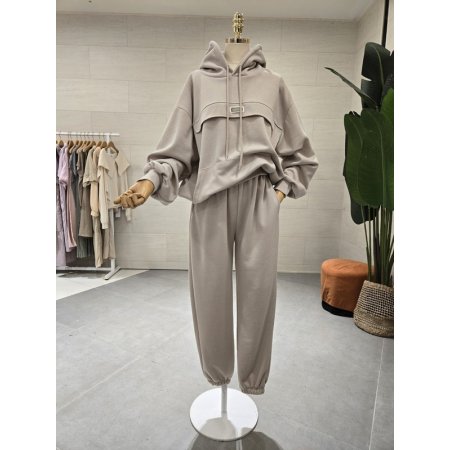 스포티 후드 조거 팬츠세트