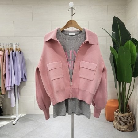 탄탄 언더포켓 집업 가디건