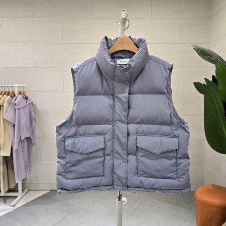 하이넥 홀리 패딩조끼