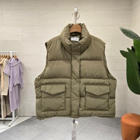 하이넥 홀리 패딩조끼