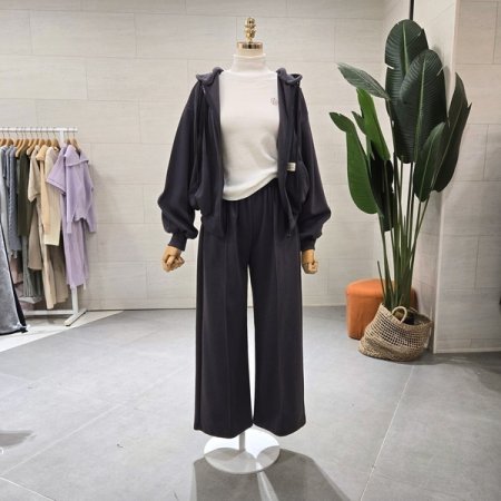 삥줄 후드집업 와이드팬츠세트