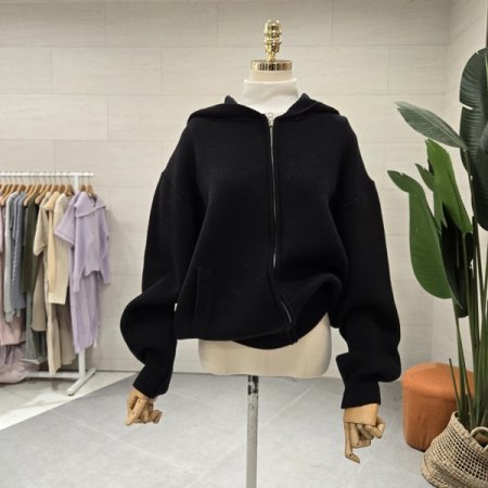 톡톡 알엔 후드니트집업